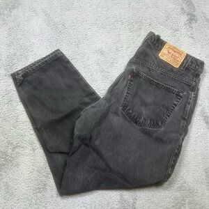 VTG Levis 560 Jeans Men's 38x30 (37x29.5) Black  Loose Fit Tapered Leg Denim 90s